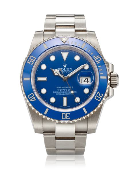 rolex 18k white gold submariner